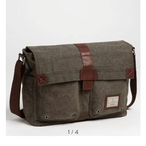 Fossil Trail Canvas Messenger Laptop Bag